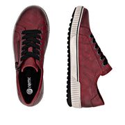 Remonte D0700-36 Burgundy Wide Fit Waterproof Casual Shoes