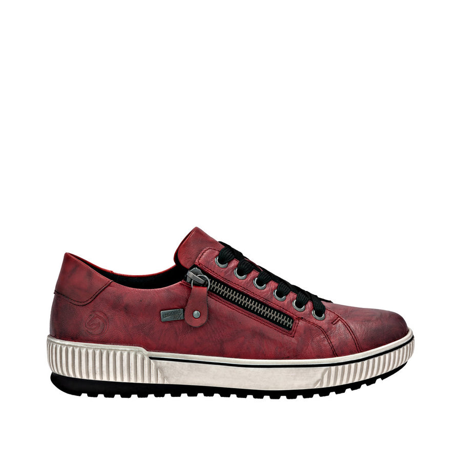 Remonte D0700-36 Burgundy Wide Fit Waterproof Casual Shoes