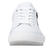 Remonte D0700-80 White Lace Up/Zip Waterproof Sneaker