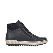 Remonte D0772-01 Black Wide Fit Waterproof Zip & Lace Up Boots
