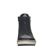 Remonte D0772-01 Black Wide Fit Waterproof Zip & Lace Up Boots