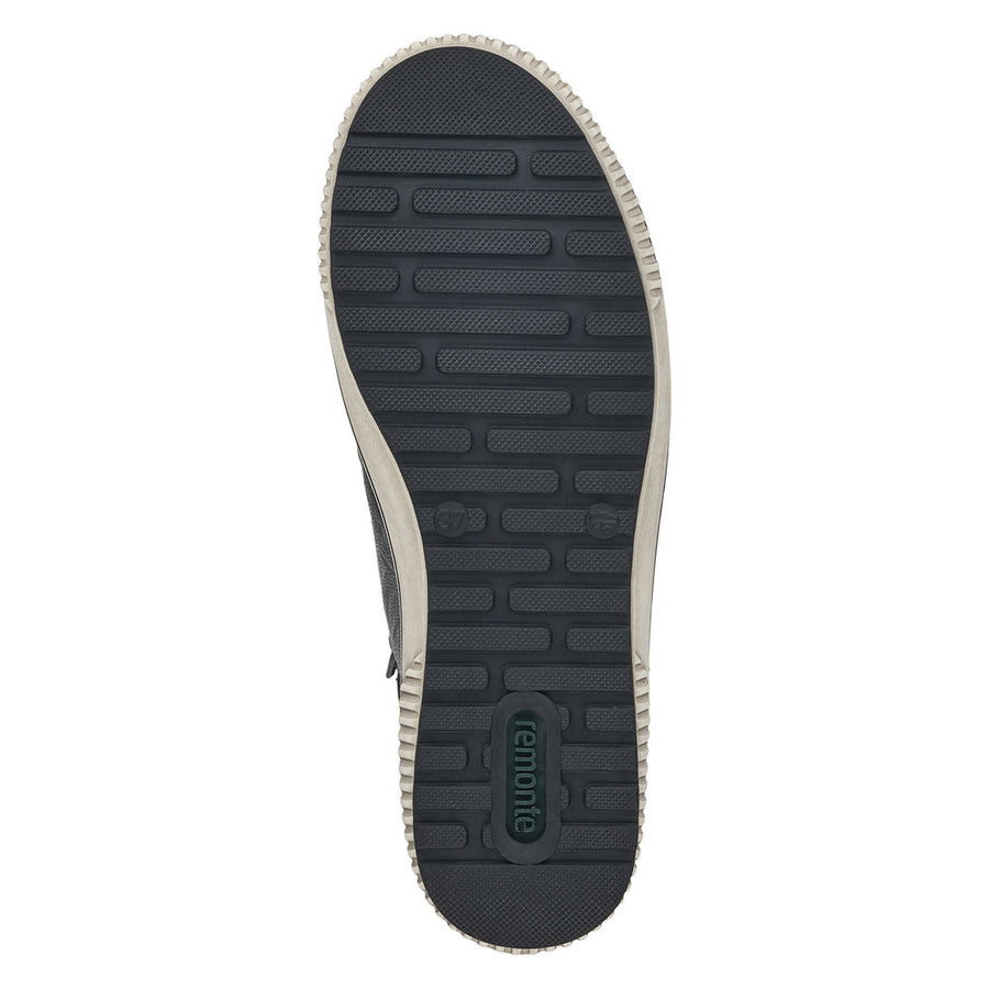Remonte D0772-01 Black Wide Fit Waterproof Zip & Lace Up Boots