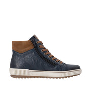 Remonte D0772-16 Waterproof Wide Fit Navy/Tan Boots
