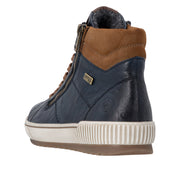 Remonte D0772-16 Waterproof Wide Fit Navy/Tan Boots