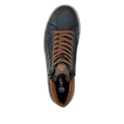 Remonte D0772-16 Waterproof Wide Fit Navy/Tan Boots
