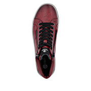 Remonte D0772-36 Red Wide Fit Waterproof Zip &  Lace Up Boots