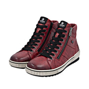 Remonte D0772-36 Red Wide Fit Waterproof Zip &  Lace Up Boots