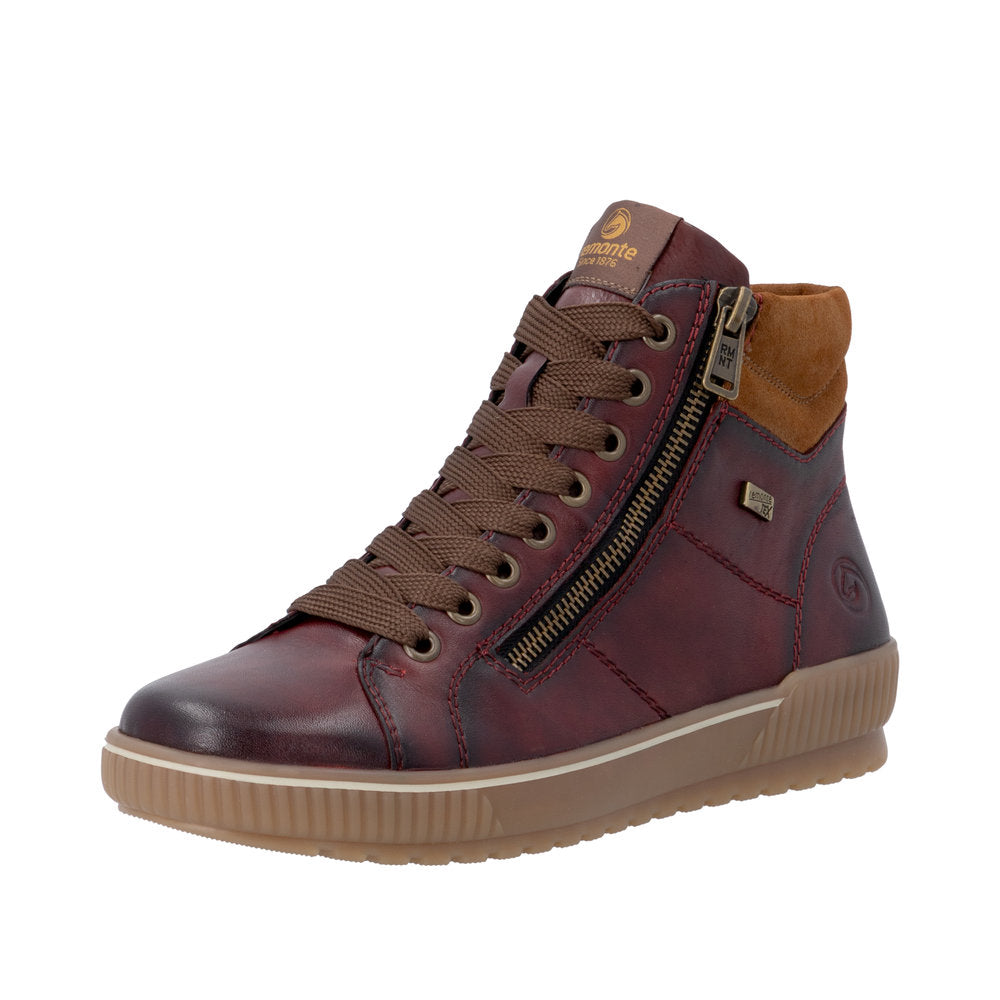Remonte D0772-37 Waterproof Wide Fit Wine Boots