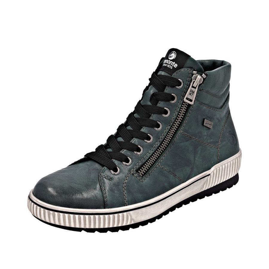 Remonte D0772-54 Green Wide Fit Waterproof Zip & Lace Up Boots
