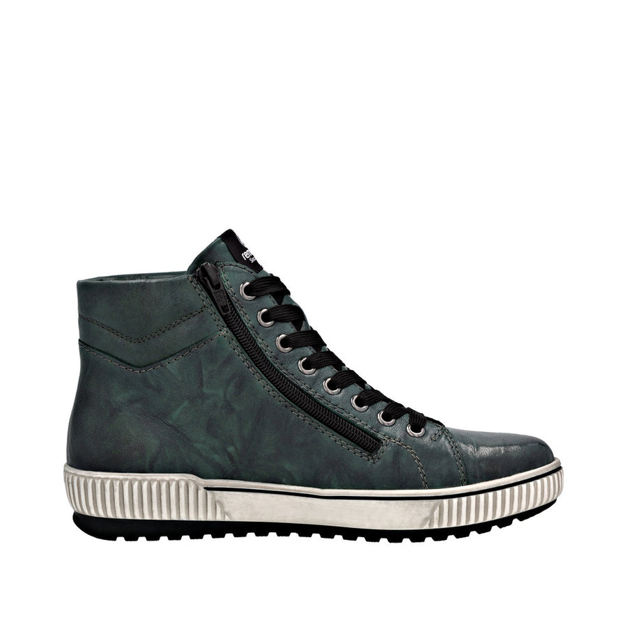 Remonte D0772-54 Green Wide Fit Waterproof Zip & Lace Up Boots