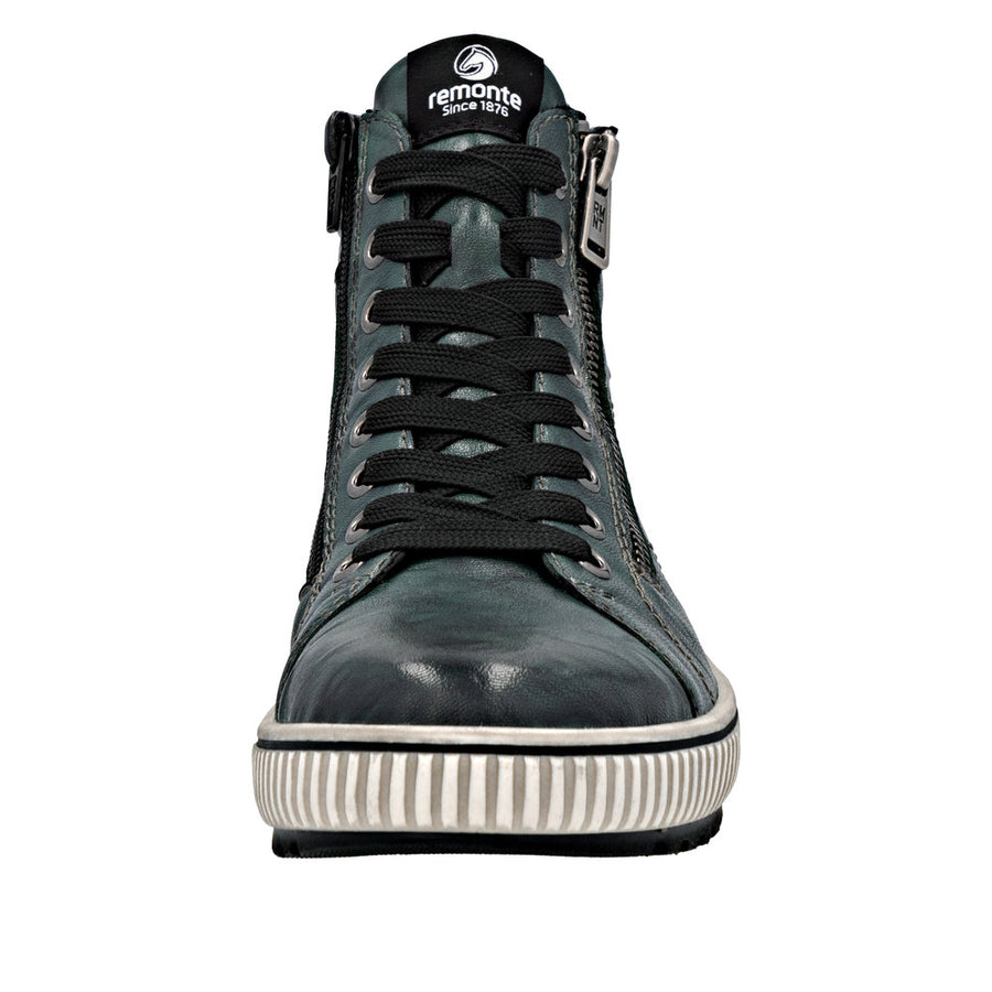 Remonte D0772-54 Green Wide Fit Waterproof Zip & Lace Up Boots