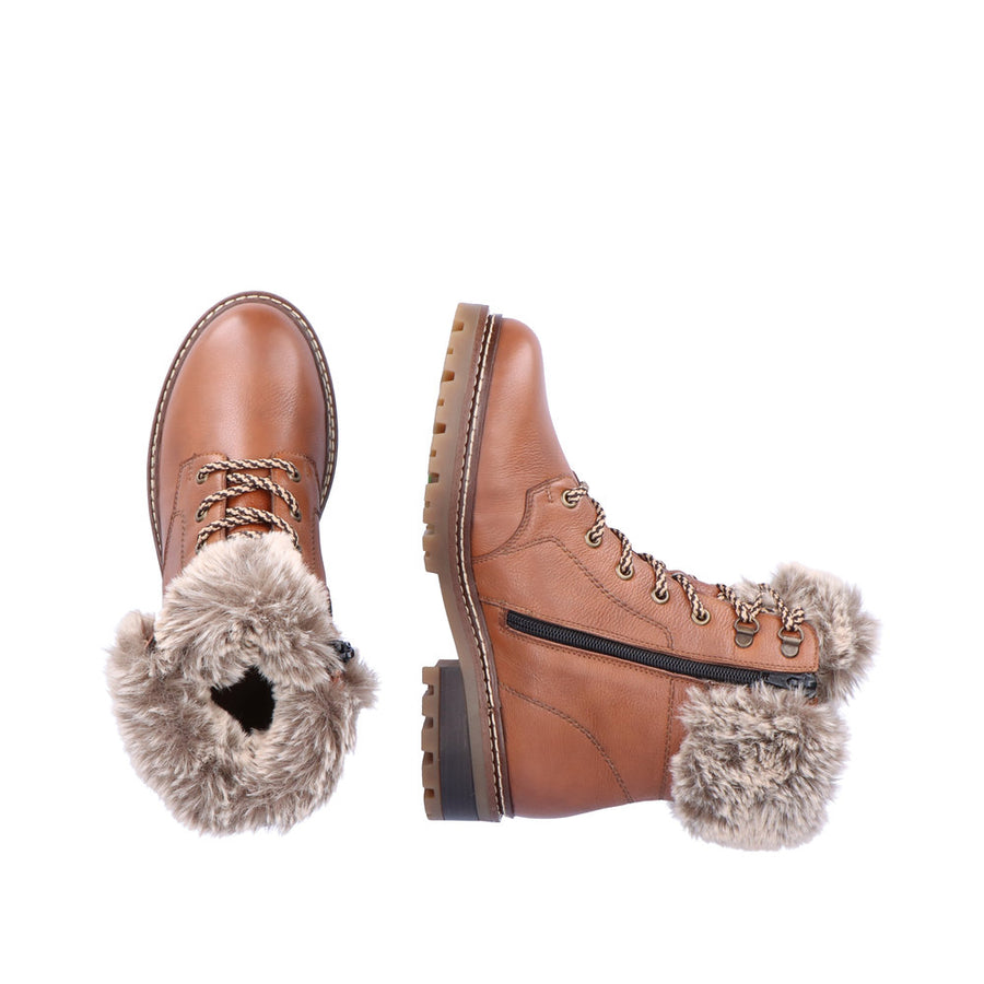 Remonte D0B74-24 Wide Fit Waterproof Brown Boots
