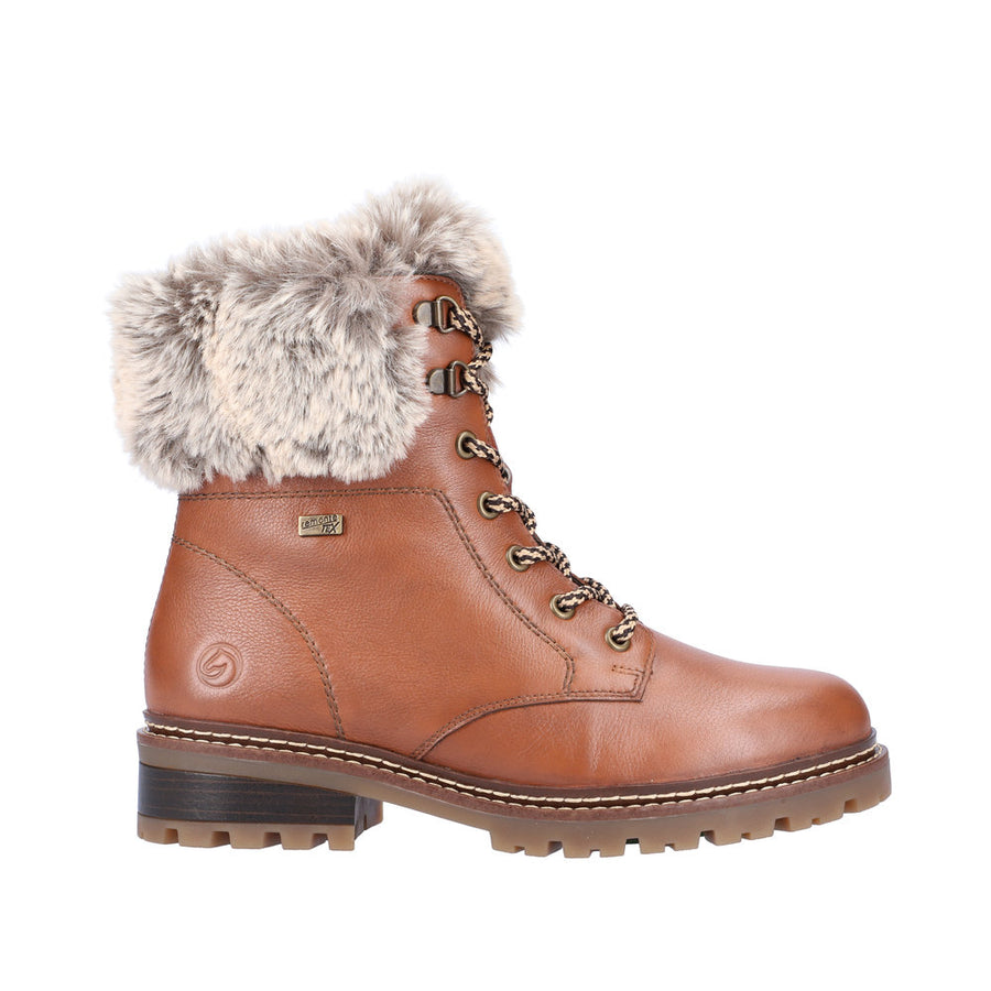 Remonte D0B74-24 Wide Fit Waterproof Brown Boots