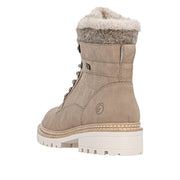 Remonte D0B81-20 Wide Fit Waterproof  Beige Boots