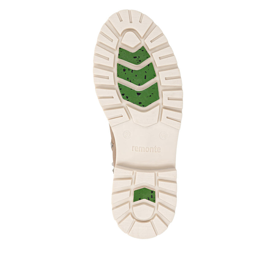 Remonte D0B81-20 Wide Fit Waterproof  Beige Boots