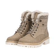 Remonte D0B81-20 Wide Fit Waterproof  Beige Boots