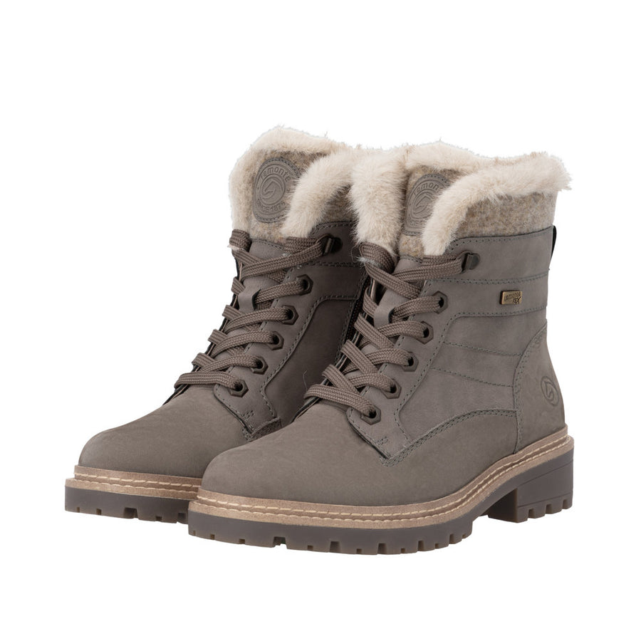 Remonte D0B81-42 Beige Wide Fit Waterproof Boots