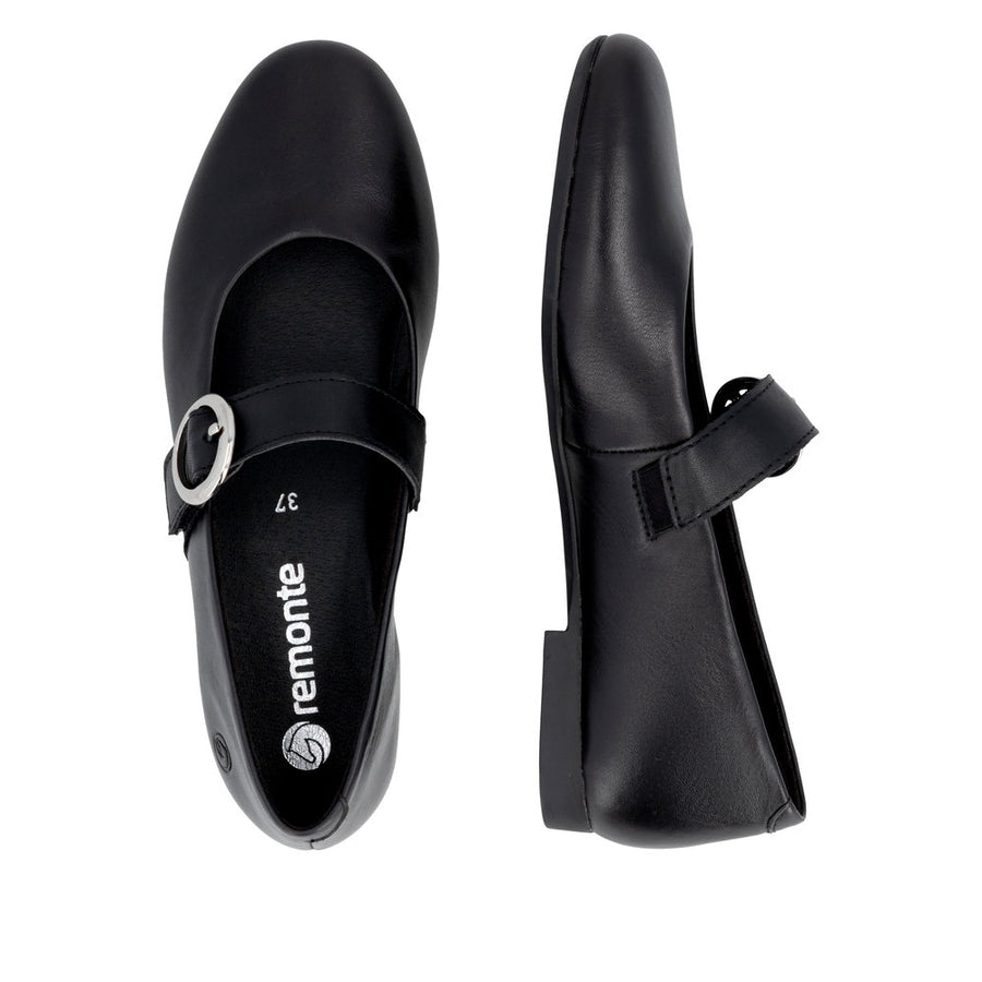 Remonte D0K14-00 Black Mary Jane Shoe