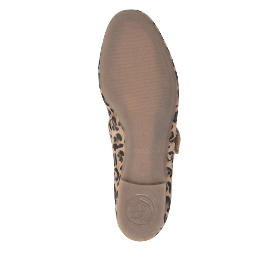 Remonte D0K14-90 Brown Leopard Print Mary Jane Shoe