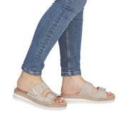 Remonte D0Q66-62 Beige Slider Mule