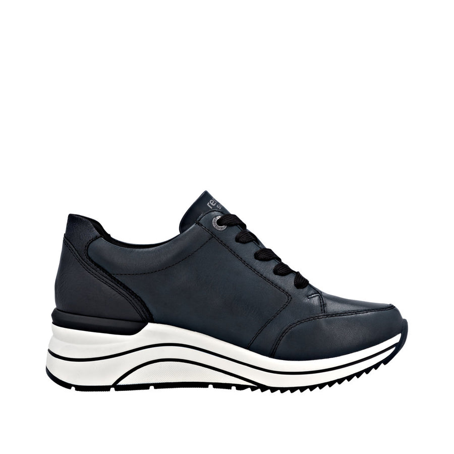 Remonte D0T03-15 Navy Wide Fit Wedge Shoes