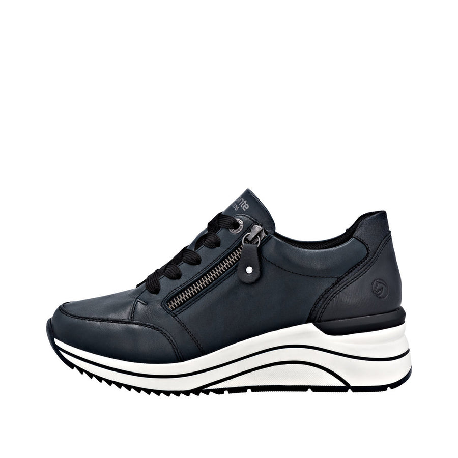 Remonte D0T03-15 Navy Wide Fit Wedge Shoes