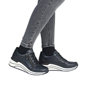 Remonte D0T03-15 Navy Wide Fit Wedge Shoes