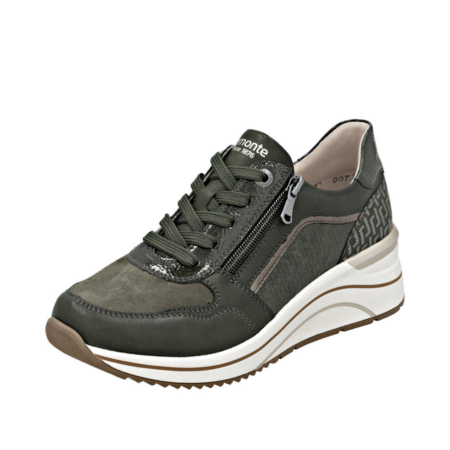 Remonte D0T16-54 Green Wide Fit Wedge Shoes