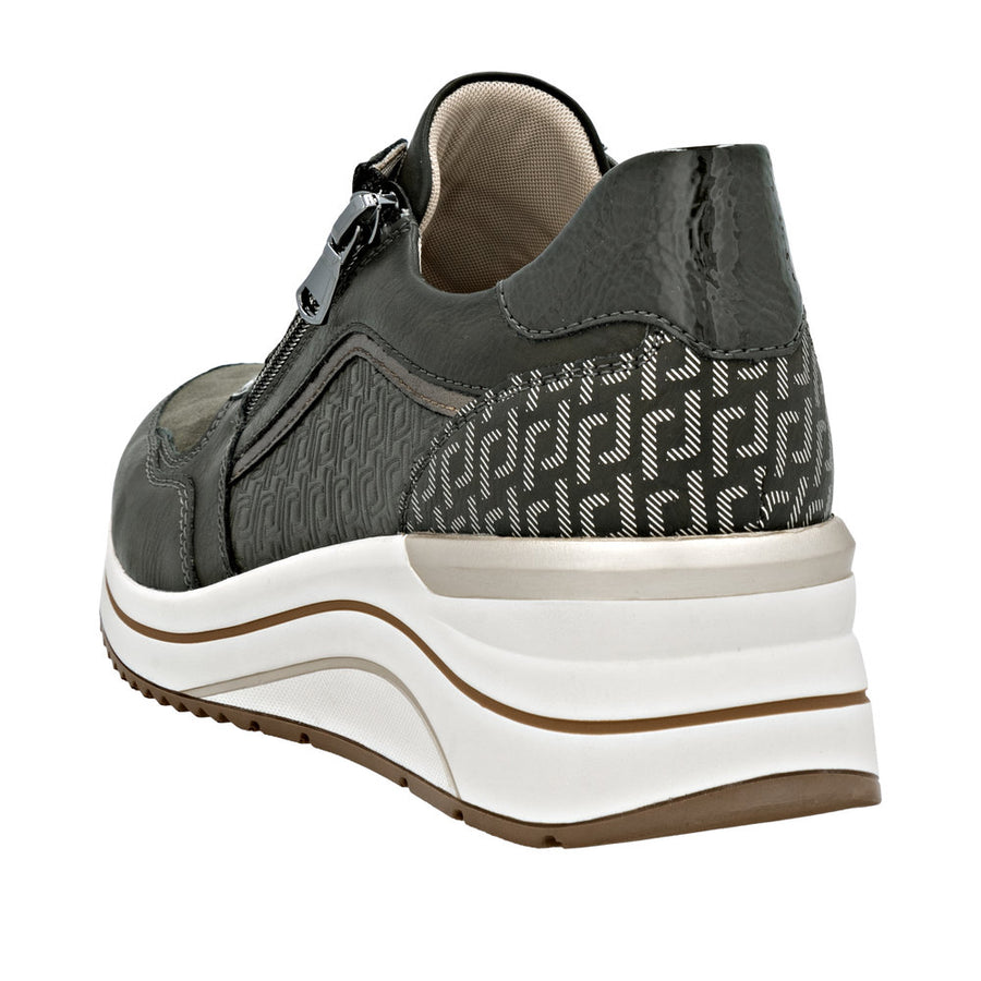 Remonte D0T16-54 Green Wide Fit Wedge Shoes