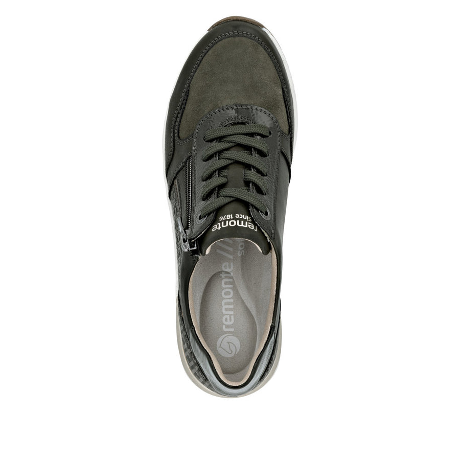 Remonte D0T16-54 Green Wide Fit Wedge Shoes