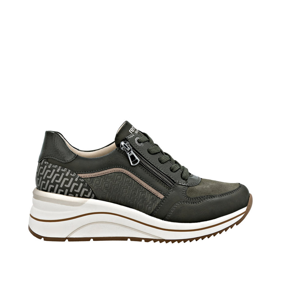 Remonte D0T16-54 Green Wide Fit Wedge Shoes