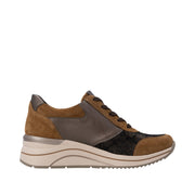 Remonte D0T23-24 Brown Wide Fit Wedge Sneakers