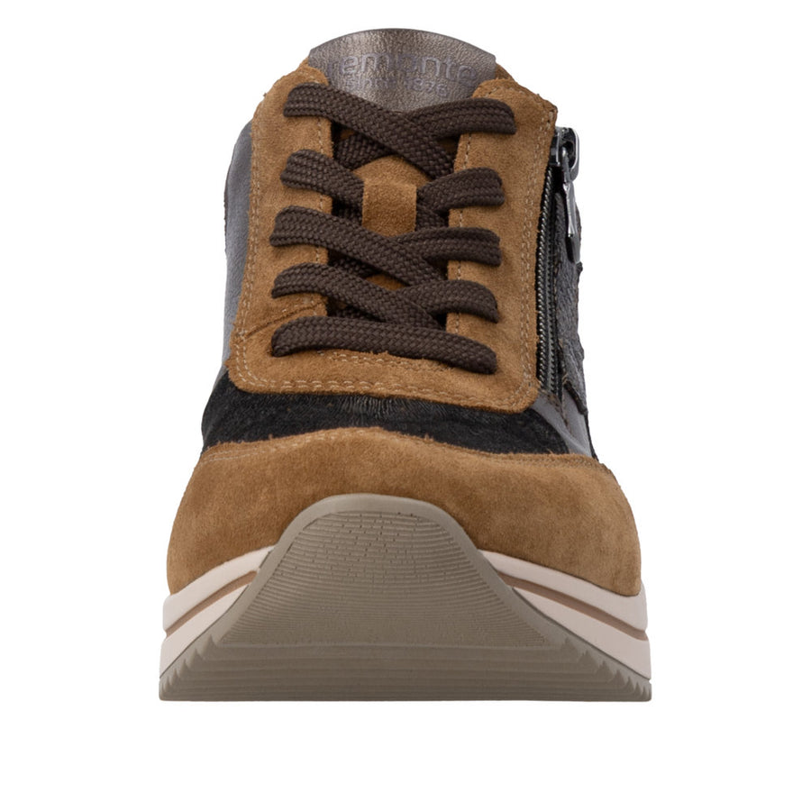 Remonte D0T23-24 Brown Wide Fit Wedge Sneakers