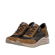 Remonte D0T23-24 Brown Wide Fit Wedge Sneakers