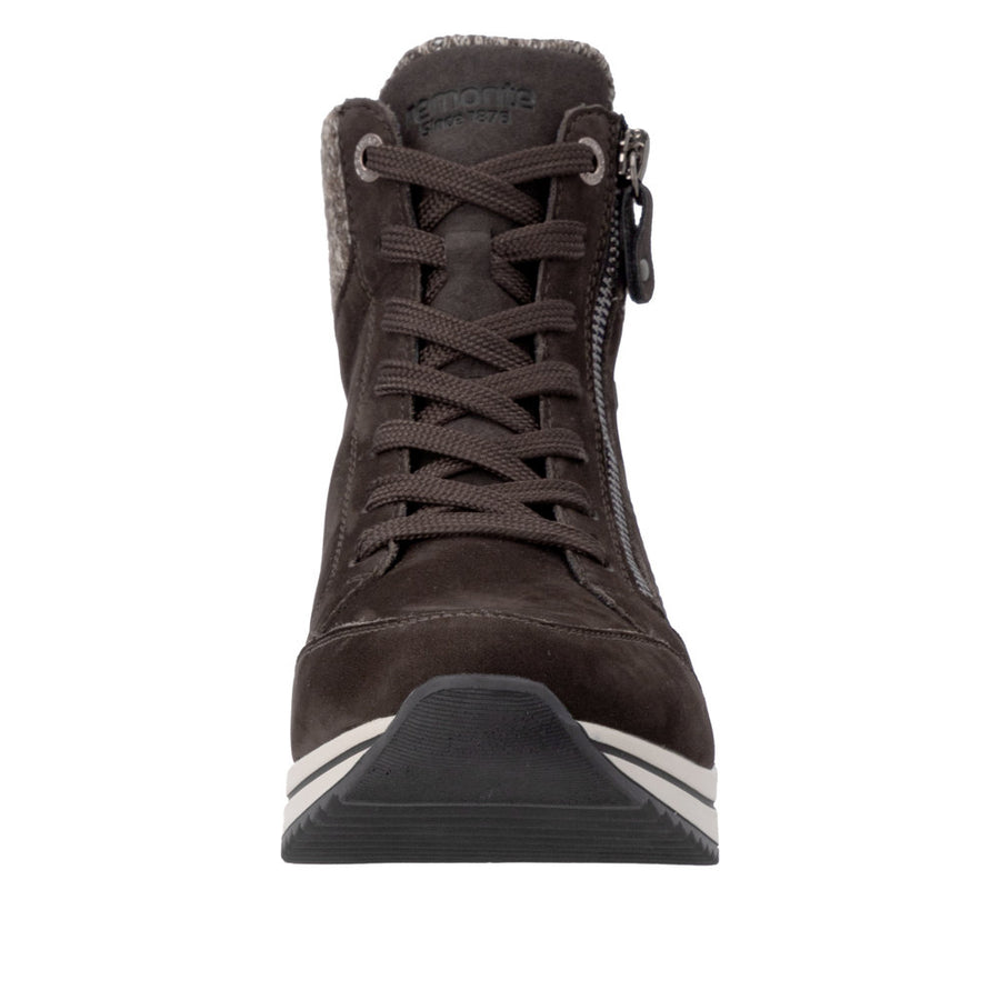 Remonte D0T77-25 Brown Wide Fit Waterproof Wedge Boots
