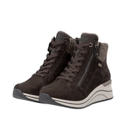 Remonte D0T77-25 Brown Wide Fit Waterproof Wedge Boots