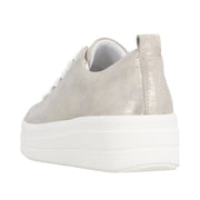 Remonte D1C03-91 Beige Metallic Lace Up Casual Shoe