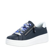 Remonte D1C06-14 Navy Lace Up/Zip Sneaker Wide Fit