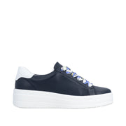 Remonte D1C06-14 Navy Lace Up/Zip Sneaker Wide Fit