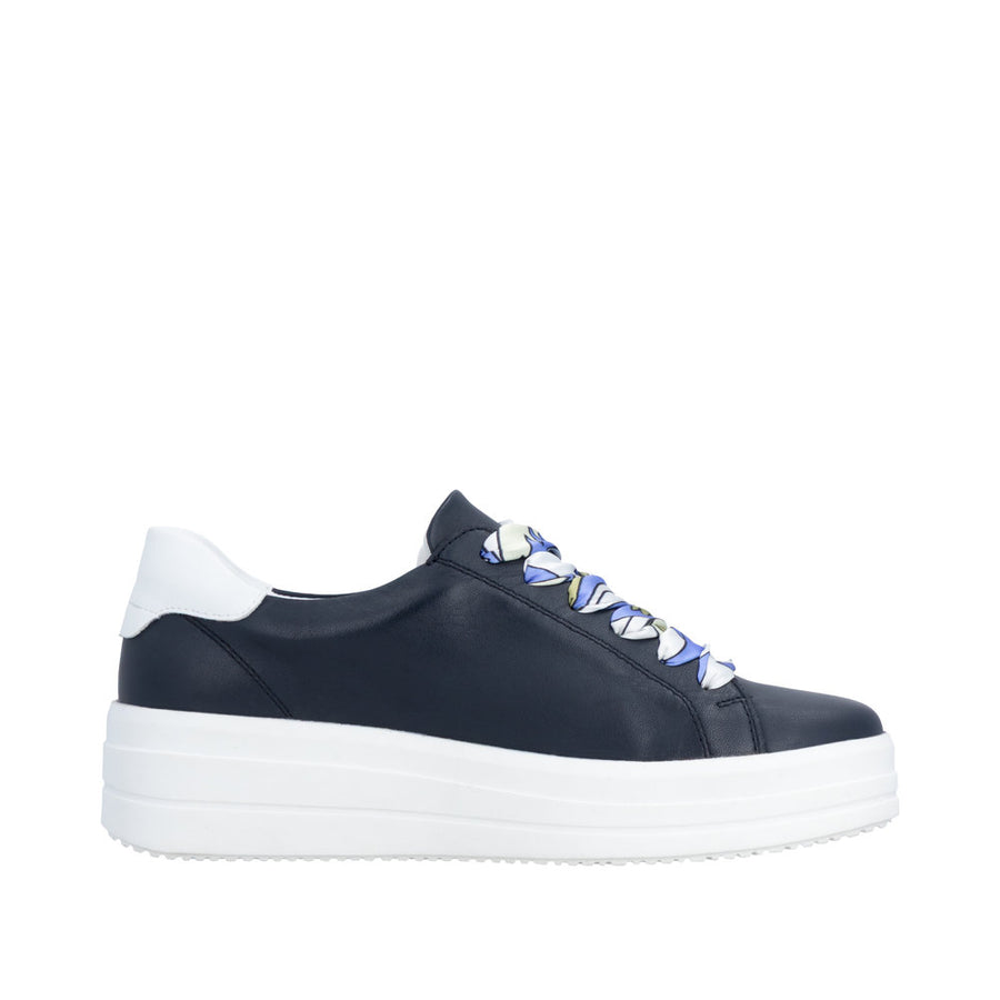 Remonte D1C06-14 Navy Lace Up/Zip Sneaker Wide Fit