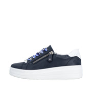 Remonte D1C06-14 Navy Lace Up/Zip Sneaker Wide Fit