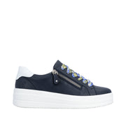 Remonte D1C06-14 Navy Lace Up/Zip Sneaker Wide Fit