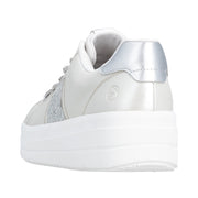 Remonte D1C10-90 Silver/White Lace Up Sneaker