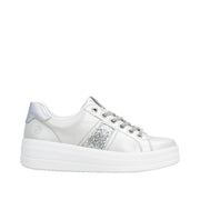 Remonte D1C10-90 Silver/White Lace Up Sneaker