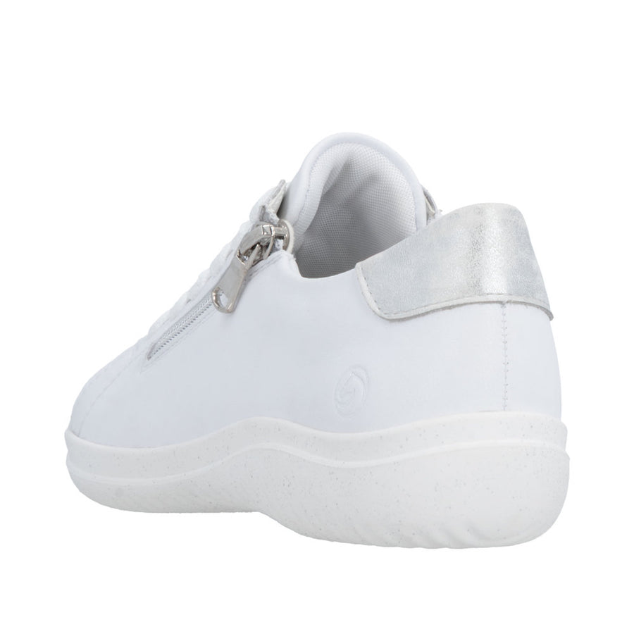 Remonte D1E03-81 White Lace Up Casual Shoe
