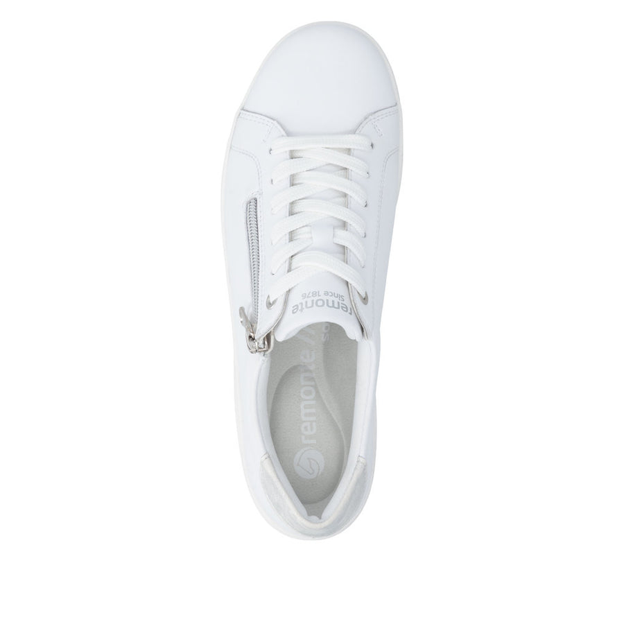 Remonte D1E03-81 White Lace Up Casual Shoe