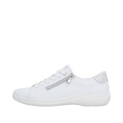 Remonte D1E03-81 White Lace Up Casual Shoe