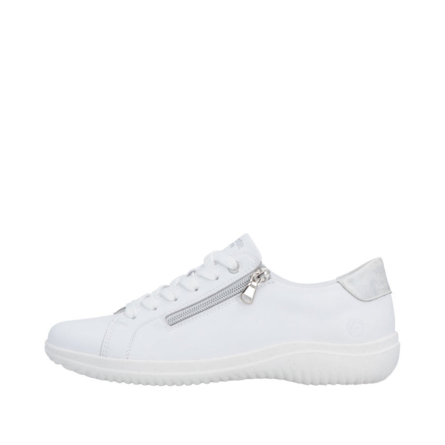 Remonte D1E03-81 White Lace Up Casual Shoe