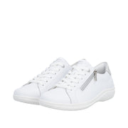 Remonte D1E03-81 White Lace Up Casual Shoe