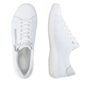 Remonte D1E03-81 White Lace Up Casual Shoe